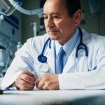 doctor with worried expression