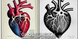 AI generated image of a human heart in the style of Charles M. Schulz