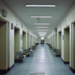 Empty hospital hallway