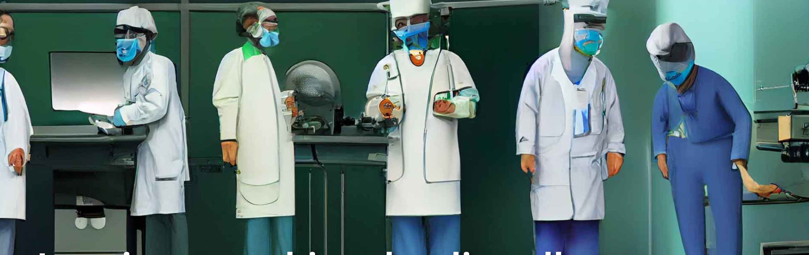 Is Midjourney AI Smart enough to make Medical Art? AI doctors depicted in a healthcare setting.