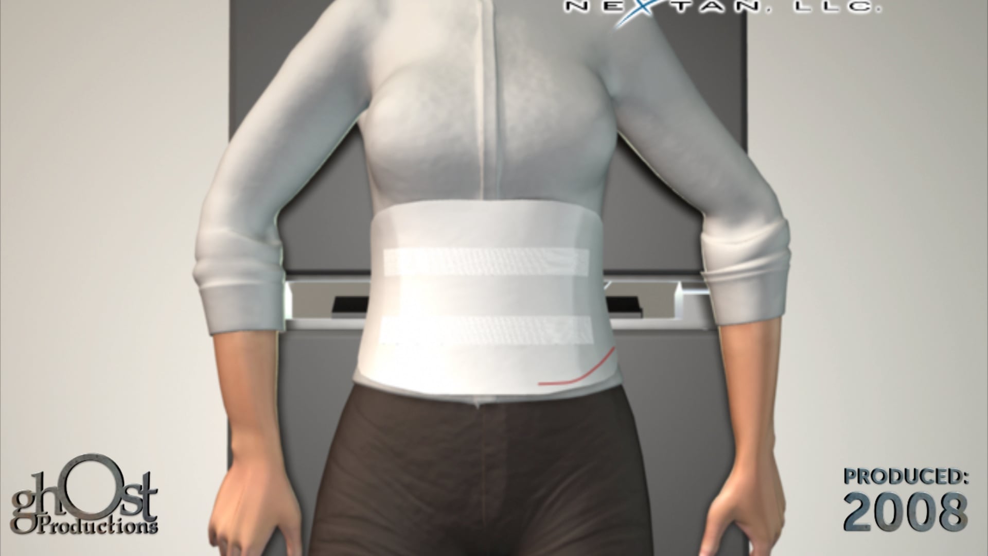 Nextan, ProForm, spinal bracing system, lower back support, Ghost Productions, animation, features, benefits, operative pain, non-operative pain, pathologies, immobilizing support, easy-to-use, cutting-edge technology, medically accurate design, game-changer, field of spinal bracing.