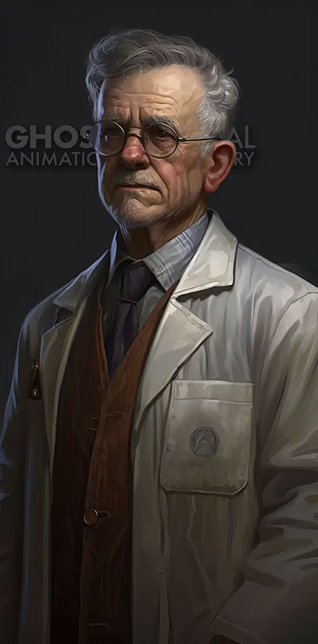 An AI-generated image of a doctor character, designed by Ankylosis C9-009 in a stylish manner. This image is a representation of how AI is revolutionizing healthcare by enhancing medical education and patient care.